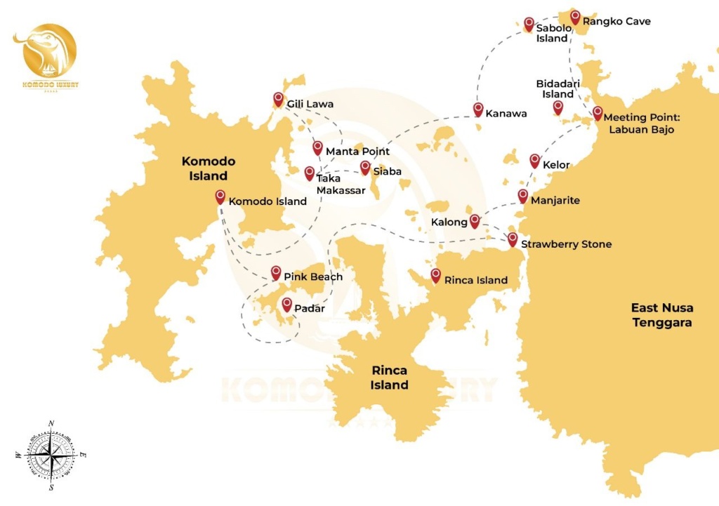 Maps Sailing in Komodo National Park by Komodo Luxury